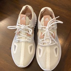 Size 9 - Adidas. White/cream/light pink